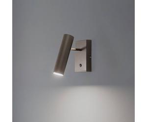 Applique murale Axion, à 1 lampe, couleur titane, acier Axion Luminex, dimmable, doré, Salon / Salle à manger, Métal, Moderne, Projecteur halogène