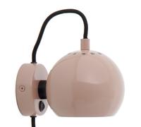 Applique murale Ball Magnet brillant WxD 12x16cm/black fabric cord 230cm
