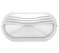Applique murale blanche, culot E27, pour usage extérieur, indice de protection IP65, avec diffuseur opale