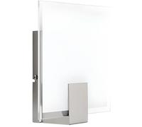 Applique murale - Brilliant - Sonian - 20,5x8x19cm - E14 40W - argent et blanc - métal et verre