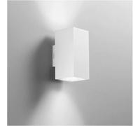 Applique murale carrée blanche à double émission LED 2 x 8 W 1960 lm CCT IP65 7,8 x 9,9 x 16 cm