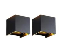 Applique Murale Carrée Étanche Ip65, 6 W, 925 Lm, Angle de Faisceau Réglable Pour Une Utilisation Intérieure Et Extérieure - Idéale Pour L'Éclairage Du Jardin, Du Garage Et de La Cour/Lumière Blanche/