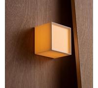 Applique Murale carrée rétro Japonaise - Lumière d'intérieur câblée E27, Lampe élégante en Lin Blanc for Chambre à Coucher, café, Couloir, escaliers, décoration de