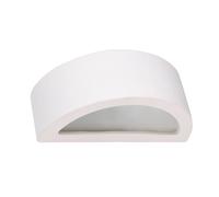 Applique murale céramique demi-lune blanche 30 cm E27