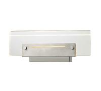 Applique murale chromée chambre salon applique LED moderne, avec interrupteur, acrylique transparent, 2x 3W 300lm blanc chaud, LxPxH 26x11x5,5 cm