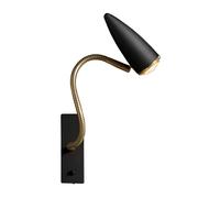 Applique murale CicloItalia Flex W1 glass lens/flex brass/H 30-50cm