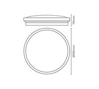 Applique Murale Circulaire Led 18w 1820lm 4000k Ø33x7,3cm Effet Bois