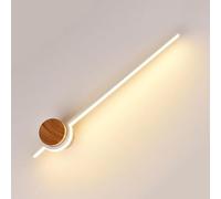 Applique murale classique à LED linéaire pour intérieur, longue bande, luminaire mural en bois nordique, lampe murale de salle de bain, barre lumineuse sur miroir pour chambre à coucher, sal