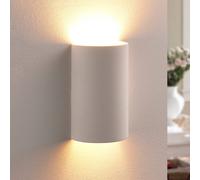 Applique murale Colja Lindby, dimmable, blanc, Salon / Salle à manger, Plâtre / Terre Cuite, Moderne, Applique Murale