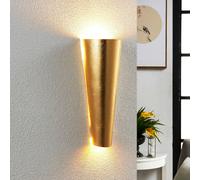 Applique murale Conan Lindby, dimmable, doré, Salon / Salle à manger, Métal, Moderne, Applique Murale