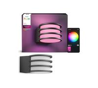 Applique murale connectée Philips Hue Lucca extérieure Anthracite IP44 Zigbee, jusqu'à 1100 lm, White and Color ambiance