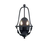 Applique murale couloir lampe bougeoir look 2 lampes E14 acier gris salon