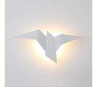 Applique Murale Créative Oiseau Personnalité Nordique Oiseau Mille Papier Grue Lampe Murale pour Chambre Escalier Salon Couloir Balcon Hôtel, Noir White,Warm light