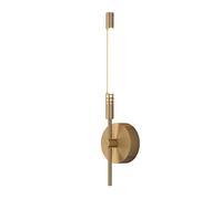 Applique Murale cylindrique LED Nordic H65 en Laiton avec Cordon de Suspension réglable, idéale pour Chambre, Chevet, Salon ou Couloir (doré).