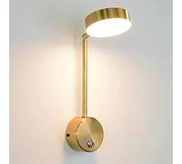 Applique Murale de Lecture de Chevet, Applique Murale à Poteau en métal avec Abat-Jour en Acrylique, Applique Murale réglable à Rotation de 180 °, Lampes murales LED Modernes - 9W, veilleuses