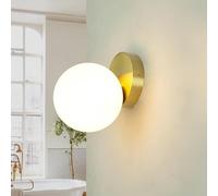 Applique murale de salle de bain IP44 en métal abat-jour en verre en forme de boule source de lumière G9 pour la salle de bain lampe de miroir applique murale lampe d'intérieur de salle de bain
