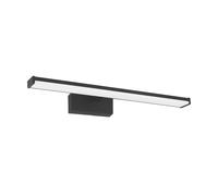 Eglo Applique miroir LED Galenzana-E, lampe de salle de bain, luminaire en aluminium et plastique noir, blanc neutre, IP44