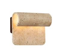 Applique Murale de Style Ferme Vintage, Applique créative en travertin Jaune, Lampe câblée à Source lumière G9, luminaires décoration Balcon d'îlot Cuisine Salon