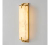 Applique Murale de Style Moderne médiéval, Applique rectangulaire en albâtre 23,6 Pouces, Source lumière à Base cuivre, luminaire décoration Salon Couloir Restaurant
