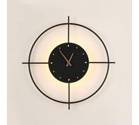 Applique murale décorative en forme d'horloge de 50 cm (19,7 po) | Applique murale moderne 11 W, éclairage d'intérieur artistique, LED 3000 K, luminaire créatif à fixer au mur pour salon, chambre, es