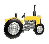 Applique Murale Décorative Tracteur en Fer Jaune en Relief | Porche et Jardin, Style Détaillé et Réaliste, Décoration Artisanale en Métal