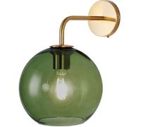 Applique murale design dorée en verre Vert