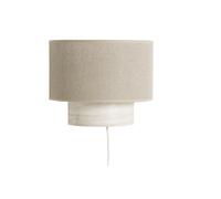 Applique murale design en lin beige et effet travertin H20 cm SEMA