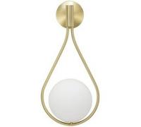 Mauro Ferretti Applique murale Glamy Drop 52 cm Or et blanc – métal et verre