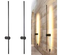 Applique Murale Design Tube Intérieur LED 16W Noir - Blanc Neutre 4000K - 5500K