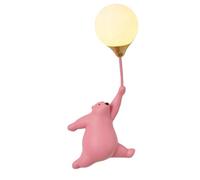Applique murale dessin animé - Lampe main d'ours tenant un ballon | Douille G9, globe imprimé 3D, abat-jour en PE, décoration murale mignonne pour chambre d'enfant (fille, garçon) (Blanc, Droite) (Ga