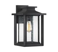 Applique murale d'extérieur applique métal verre IP44 noir lumière vintage
