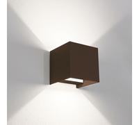 Applique murale d'extérieur CENTURY QUADRATO à LED, orientable vers le haut/vers le bas, acier Corten, 20 W, 2700/4000/6500 K, indice de protection IP65