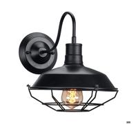 Applique murale d'extérieur - Col de Cygne Rétro - Antirouille - Étanche - Noir Ø26 cm, E27