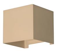 Applique murale d'extérieur | Couleur sable | Sortie de lumière réglable de 10 à 120 ° | Largeur : 11 cm, Hauteur : 10 cm | Écart : 10 cm | 2 LED 3 W 3000 K | 620 lm