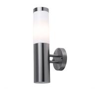 Applique murale d'extérieur en acier inoxydable dimmable argent maison applique murale changement de couleur, 1x 3,5 watts LED RVB blanc chaud, jardin porte d'entrée entrée allée balcon porche