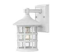 Applique murale d'extérieur en verre IP44 blanche, applique murale d'extérieur H 23,8 cm