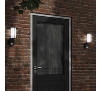 vidaXL Lampes murales d'extérieur avec détecteur de mouvement 2 pcs. noir acier inoxydable