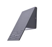 Applique murale d'extérieur, lampe de façade, éclairage de porte d'entrée, lampe de jardin LED en aluminium, gris foncé, LxH 15 x 20 cm