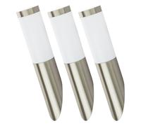 Applique murale d'extérieur lampe de jardin en acier inoxydable lampe de porte d'entrée argentée, look torche, 1x E27, DxH 7,6x40 cm, lot de 3