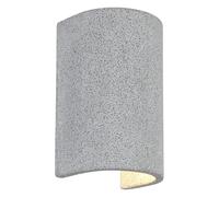 Applique murale d'extérieur, lampe murale, lampe de façade, béton, éclairage vers le haut et vers le bas, blanc, aluminium, H 19 cm