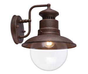 Applique murale d'extérieur LED Applique de jardin Effet feu Bronze Acier H 27 cm
