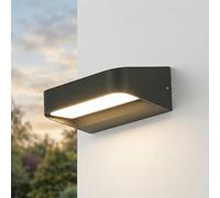 Applique murale d'extérieur LED IP54 14,2 cm de large Lampe d'extérieur anthracite 3000 K blanc chaud 450 lm Applique murale en aluminium Lampe d'extérieur moderne Balcon