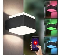 Applique murale d'extérieur LED RGB Smart Home UP DOWN dimmable ALU spot lampe anthracite application commande vocale Globo 34173RGBSH
