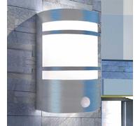 vidaXL Lampes murales extérieures avec détecteur de mouvement 2 pcs. argent Acier inoxydable