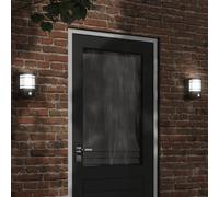 vidaXL Lampes murales d'extérieur avec détecteur de mouvement 2 pcs. noir acier inoxydable