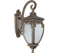 Applique murale d'extérieur Maytoni Fleur, aluminium et verre, E27, IP44, 60 W, marron
