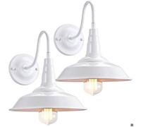 Applique murale d'extérieur - Moderne - Blanc - 2x E27 - Métal anti-rouille