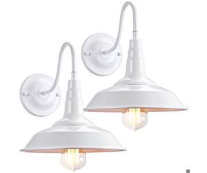 Applique murale d'extérieur - Moderne - Blanc - 2x E27 - Métal anti-rouille