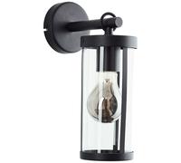 Applique murale d'extérieur noire BRILLIANT SIDNEY | 1 douille E27, max. 20 watts | IP44 | Métal/verre