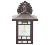 Applique Murale d'Extérieur Noire en Métal Aluminium et Verre Style Rétro H
